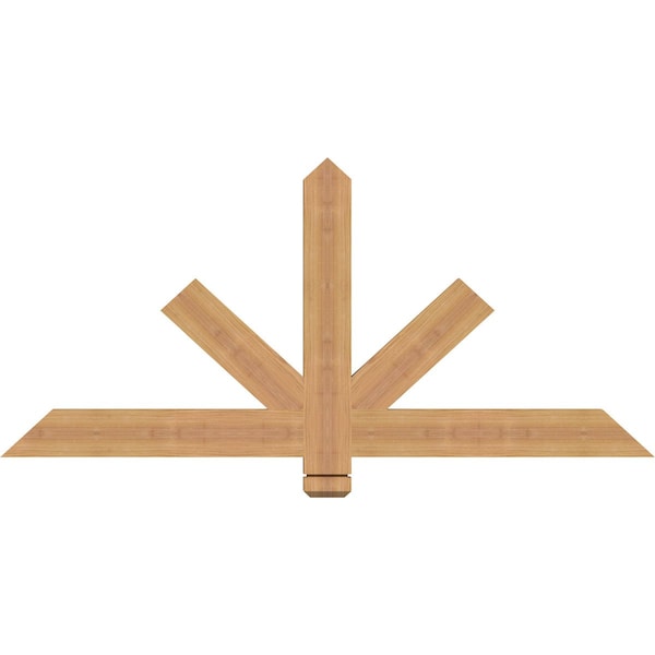 Ekena Millwork Kennewick Timber Gable Bracket, Western Red Cedar, 48"W x 22"H x 1 1/2"D x 3 1/2"F, 11/12 Pitch GBW048X22X0204KEN00SWR - main